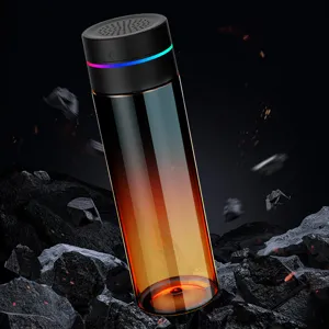 Smart Bluetooth music water bottle with colorful LED light, portable sports fitness cup main view