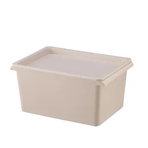 Scatola di conservazione in plastica con coperchio per vestiti giocattoli e organizzazione