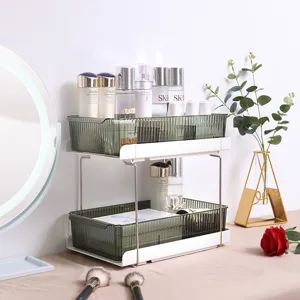Transparante Cosmetische Opbergdoos PET Meerlaagse Bureau Organizer Lade Stijl Make-up Opbergrek Voor Badkamer Keuken Thuis