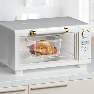 Transparent plastic food storage container with airtight lid for kitchen and refrigerator.