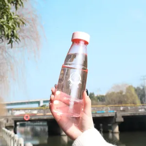 Minimalist portable plastic water bottle for student outdoor sports daily use now.