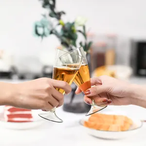 Portable detachable plastic wine goblet cups for outdoor travel camping party bar use