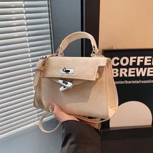 Bolso de mano elegante para mujer, elegante bolso cruzado de piel sintética para uso diario.