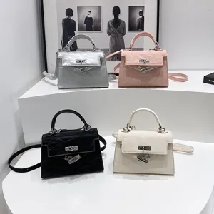 Mini bolso de mano mujer elegante bolso de hombro bandolera bolso de cuero PU de moda