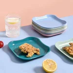 Bunte Plastik Servierteller im nordischen Stil fuer Haus Snacks Fruechte und Esstisch Schale