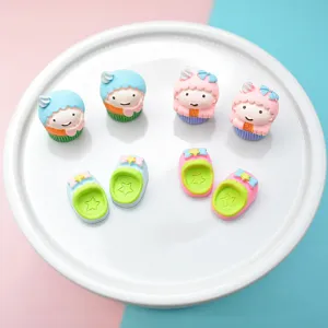 Miniature Simulation Resin Slippers DIY Flatback Accessories For Phone Case Decor Cute Play House Toy Miniature Scene Decor Props