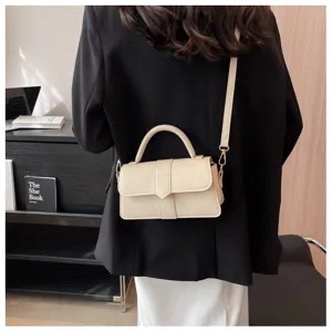 Elegante beige dames handtas crossbody tas stijlvolle kleine vierkante tas mode chic alledaags