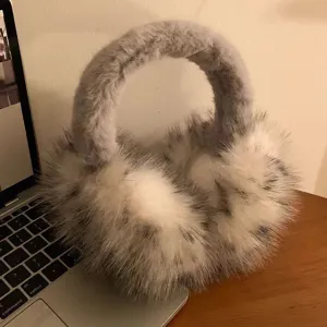 Fluffy Winter Faux Fur Earmuffs Warm Plush Ear Muffs for Women Cold Weather Outdoor