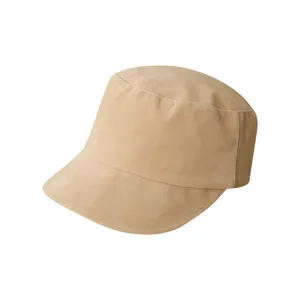 Women faux suede cadet hat khaki autumn winter stylish flat top newsboy hat for daily wear