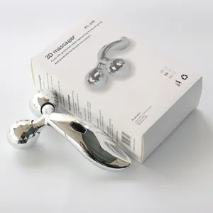 3D Roller Facial Massager ABS Metal Face Lifting Firming Tool V Face Massager Skin Care Beauty Instrument