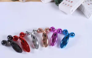 3D face roller massager for facial lifting, skin tightening, and eye care in multiple colors.