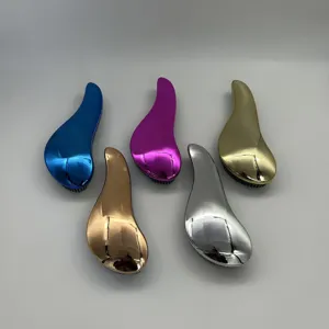 Set di spazzole per capelli da massaggio elettroplacate, spazzola districante magica dettaglio.
