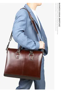 Detailansicht der Business Freizeittasche aus echtem Leder mit Vintage Textur.