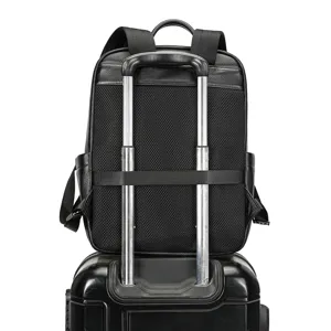 Sac à Dos en Cuir Véritable pour Hommes Affaires Grande Capacité Voyage Ordinateur Sac Casual Couche Supérieure Cuir de Vachette