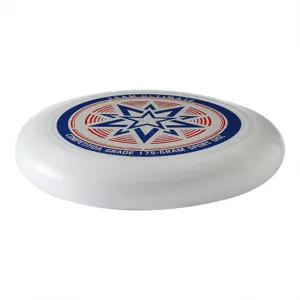 Professional 175g ultimate frisbee sport disc, white flying disc for outdoor fitness games.