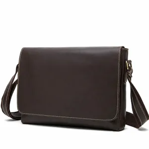 Uomo Vintage Vera Pelle Borsa a Tracolla Crazy Horse Pelle Bovina Crossbody Spalla Borsa Casual Affari Cartella Per Uomini