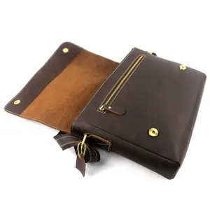 Borsa a tracolla da uomo in vera pelle vintage retro borsa a spalla casual elegante