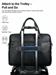Borsa porta pc uomo vera pelle cartella lavoro grande capacita borsa da viaggio multifunzione
