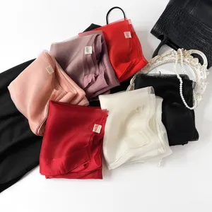 Elegant silk wool blend scarf lightweight shawl for women spring autumn daily wear