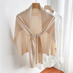 Chal de punto sólido para mujer, bufanda fina y cálida para verano y aire acondicionado.