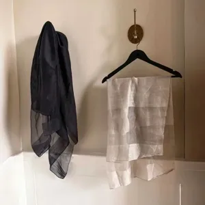 Mujer Casual Mezcla de Seda y Lana Bufanda Larga Color Sólido Ligero Transpirable Chal de Moda Para Uso Diario de Otoño