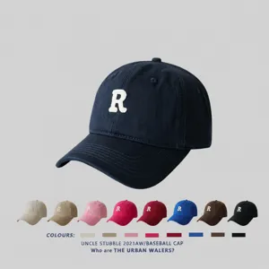 Unisex Cotton Baseball Cap Letter Embroidery Adjustable Casual Dad Hat Solid Color Outdoor Sports Hats