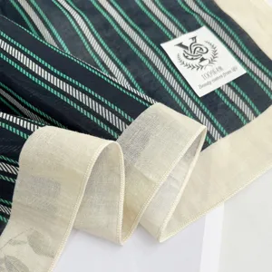 Cotton striped square scarf fashion geometric versatile shawl neckerchief high-end design