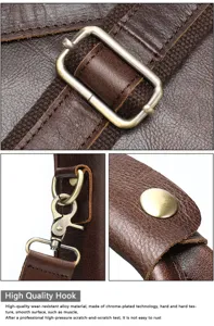 Borsa da lavoro in pelle da uomo borsa a tracolla dettaglio hardware design