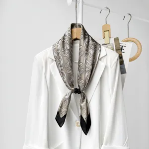 Elegant women's commuting fashion magnetic silk scarf versatile minimalist professional neckerchief