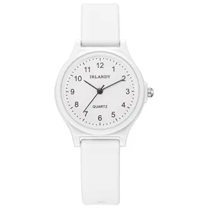 Einfache Minimalistische Quarz-Studentenuhr Mit Weichem Silikonarmband Zeiger-Armbanduhr Im Campus-Stil Zeitmesser Für Schüler Modeaccessoire