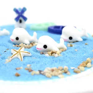 Cartoon Resin Dolphin Whale Charms For DIY Jewelry Making Micro Landscape Decor Mini Sea Animal Accessories For Kids Crafting