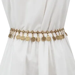 Retro Ethniko Styl Metalliko Nomisma Alisida Mesis Gynekes Choros tis Koilias Moda Forema Zoni Somma Kosmimata Parti Accessories