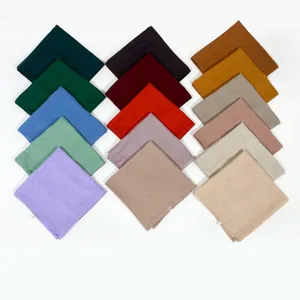 Solid color Turkish gauze large square scarf 2025 new spring women headscarf and shawl