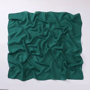 Solid color cotton linen square scarf women retro headscarf versatile elegant daily accessory