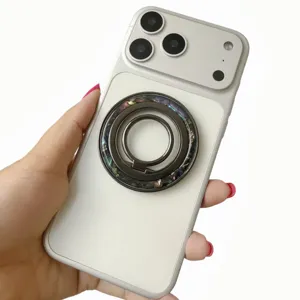 Magnetic Phone Ring Holder Degree Rotating Shell Pattern Desktop Stand Anti Fall Finger Grip Loop Bracket For Mobile Phone