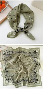 Cotton linen paisley square scarf for women, elegant neckerchief and stylish fashion accessory.