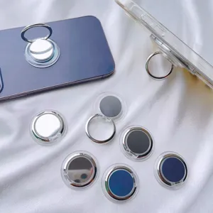 Supporto per Anello del Telefono Trasparente Girevole a 360 Gradi Universale Anello per Dito in Metallo Galvanizzato per Cellulari