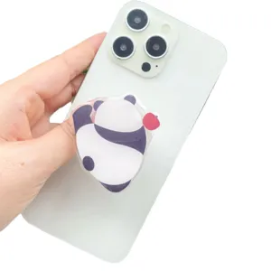 Cute panda acrylic expanding phone grip stand for smartphone back sticker