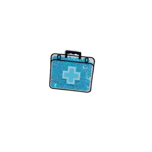 Koreaanse ins stijl medische kit vorm drijfzand acryl intrekbare badgehouder blauw