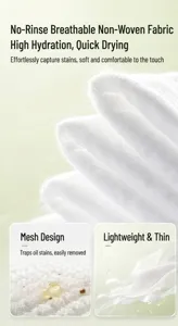 Macro detail of breathable mesh pet wipes for gentle eye cleaning and tear stain removal