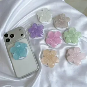 3D Stereo Blume Handy Halterung Harz Glitzer Ausziehbarer Ständer Basis Magnethalterung Tok Zubehör Für Schreibtisch Tablet Support