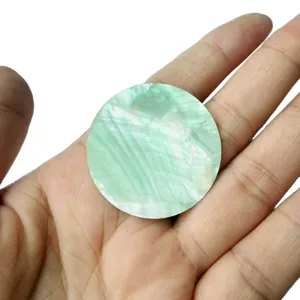 Pièce de nacre verte naturelle ronde de 38mm pour bijoux DIY