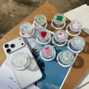 Minimalistisch Kunststoff Harz Cartoon Magnetischer Telefonhalter Bunte Blase Treibsand Schreibtisch Ständer Für Universelles Smartphone Zubehör