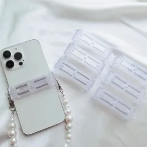 Transparenter Handy-Rückenclip Im Wellendesign DIY-Material Bärenkopf-Kunststoff-Handygriff-Zubehör Für Handyhüllen