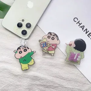 Detailansicht von drei verschiedenen Cartoon-Charakter-Stilen von Handy-Halterungen