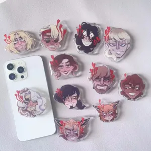 Variety of colorful cartoon character acrylic drip glue pop sockets for mobile phones