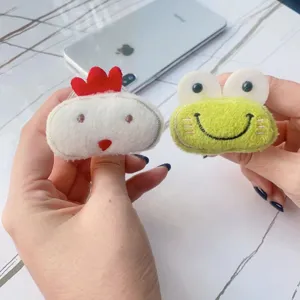 Supports de téléphone en peluche mignons avec motifs de poulet et de grenouille