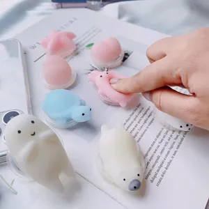 Cute Cartoon 3D Squishy Phone Socket Stand Stress Relief Silicone ABS Expandable Phone Grip Holder Universal Holder For Teens Adults