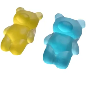 Cute translucent matte gummy bear expanding phone grip and folding stand for smartphones
