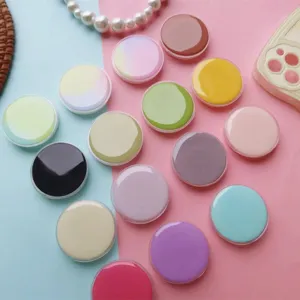Ronde Airbag Telefoonhouder Macaron Effen Kleur Epoxylijm Opvouwbare Uitschuifbare Mobiele Telefoon Grip Standaard Houder
